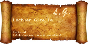 Lechner Gizella névjegykártya